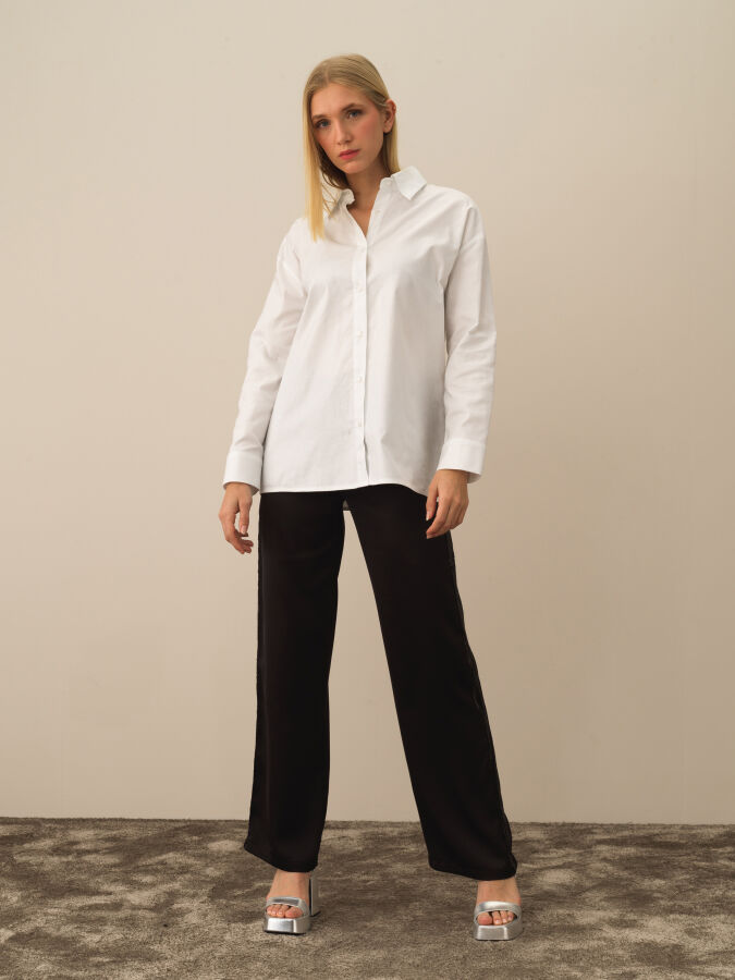 100% Cotton Oversized Basic Shirt - Xint