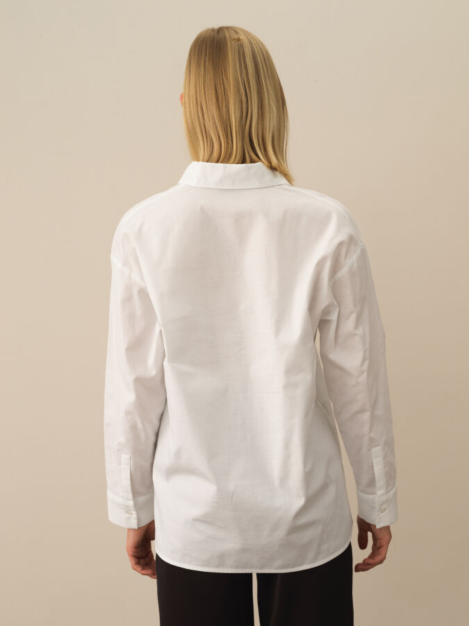 100% Cotton Oversized Basic Shirt - Xint