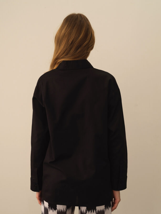 100% Cotton Oversized Basic Shirt - Xint