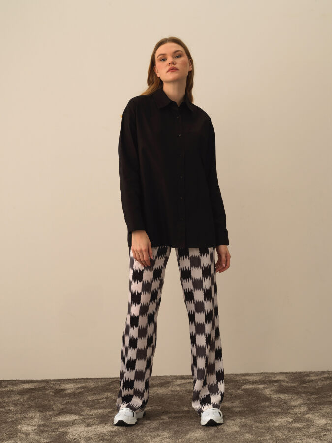 100% Cotton Oversized Basic Shirt - Xint