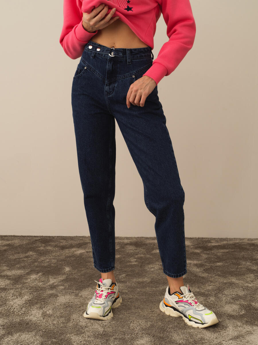 100% Cotton Oversized Denim Pants - 1