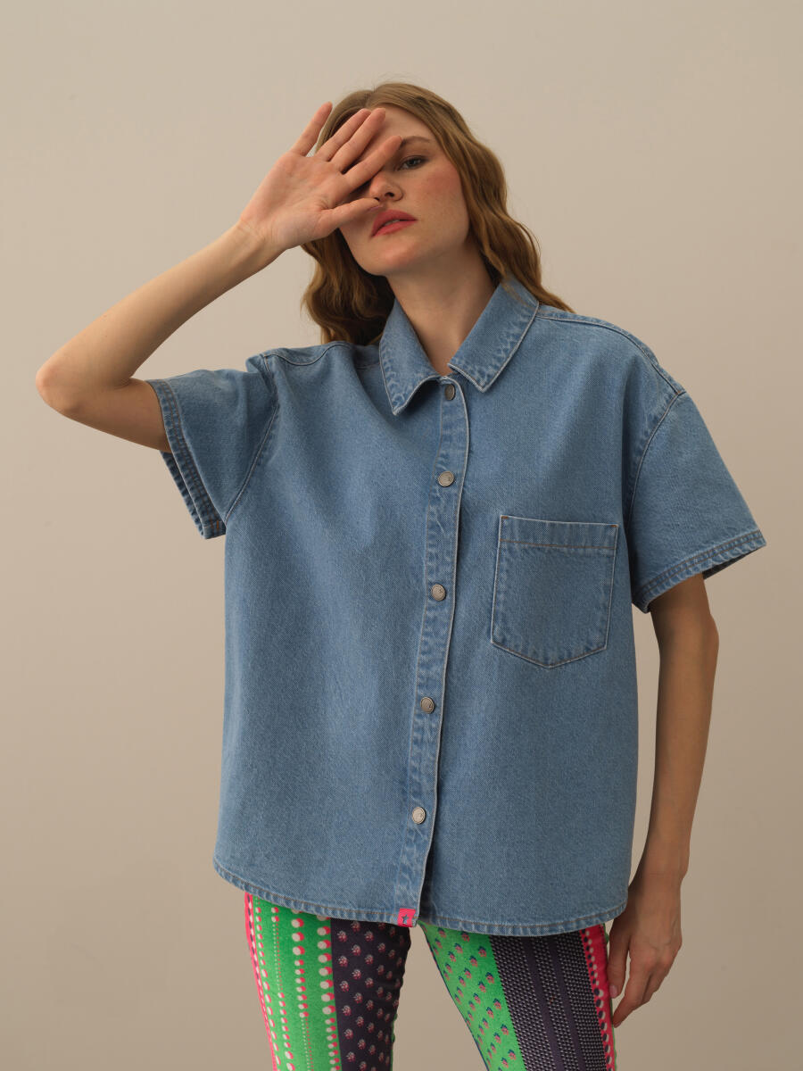 100% Cotton Oversized Denim Shirt