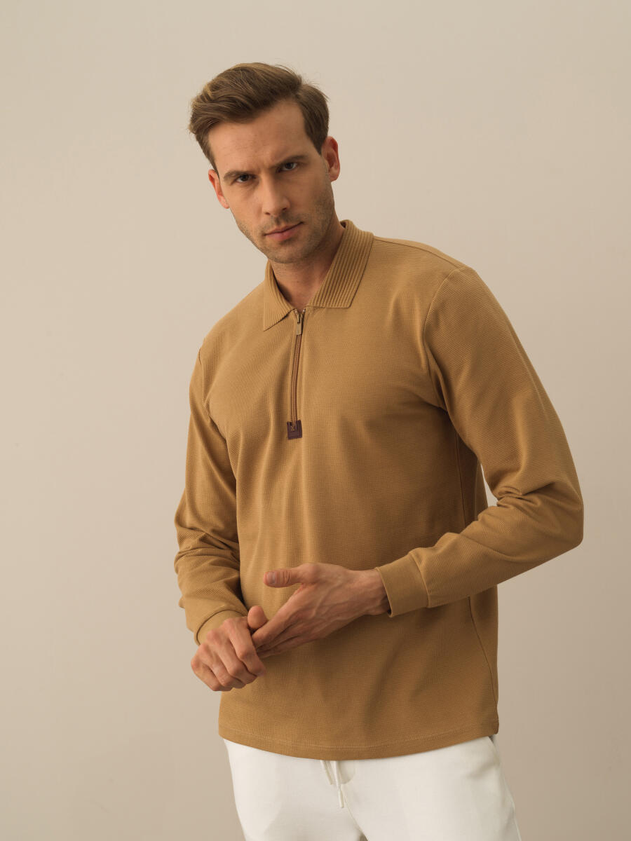 100% Cotton Regular Fit Basic Polo T-Shirt - 1