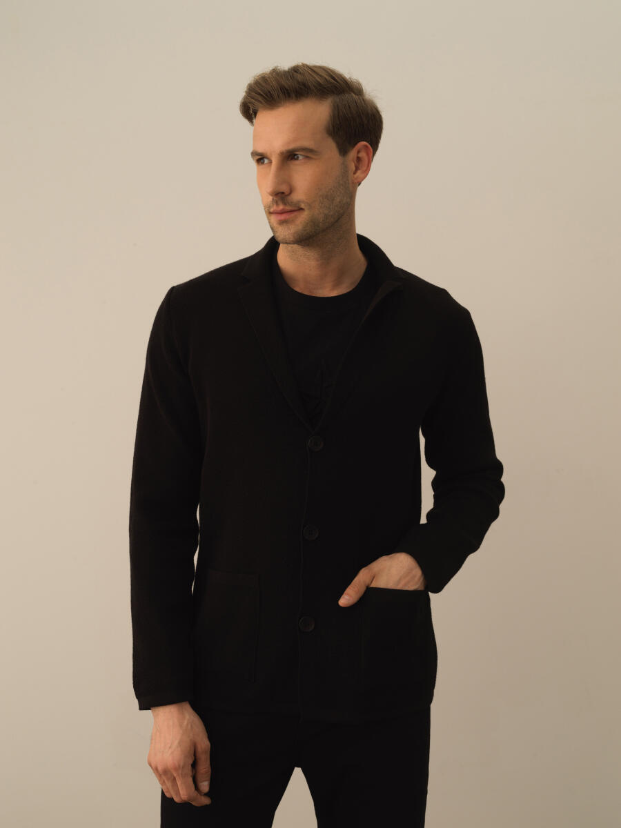 100% Cotton Regular Fit Knit Jacket