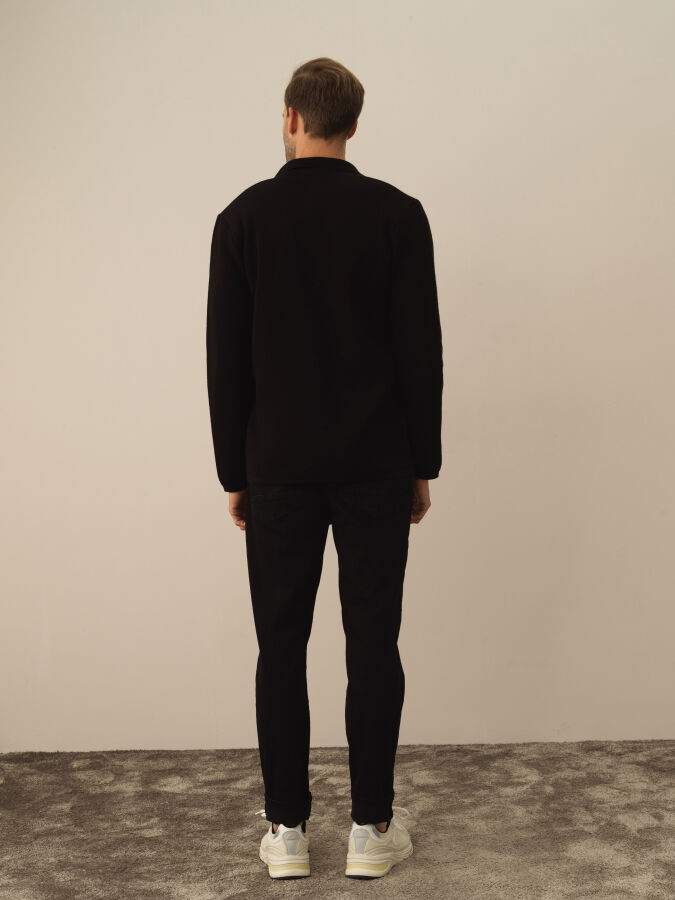 100% Cotton Regular Fit Knit Jacket - Xint