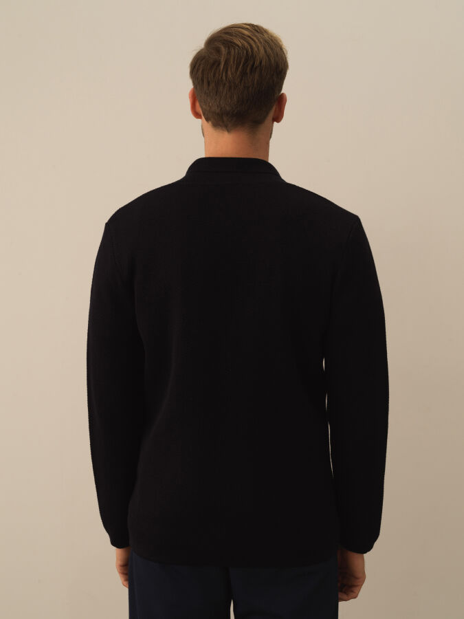 100% Cotton Regular Fit Knit Jacket - Xint