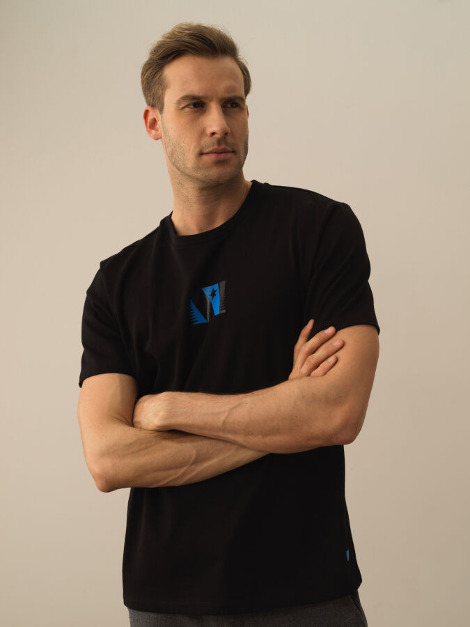 100% Cotton Regular Fit Printed T-Shirt - Xint