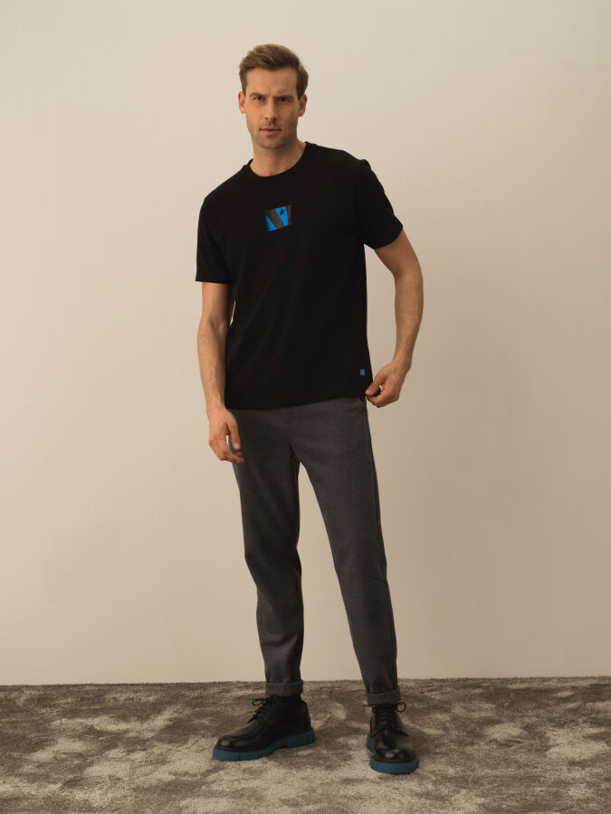 100% Cotton Regular Fit Printed T-Shirt - Xint