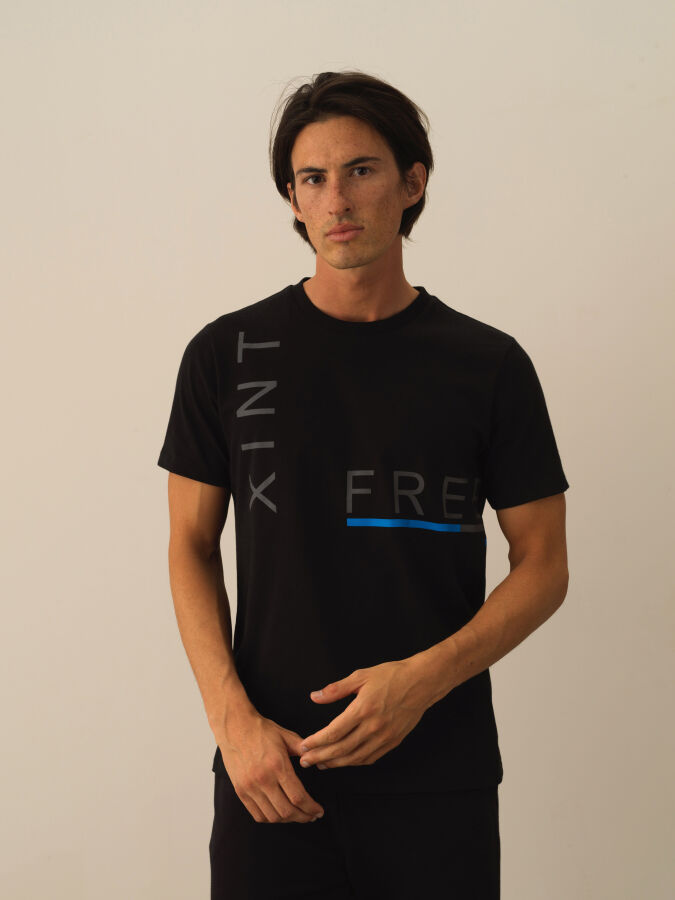 100% Cotton Regular Fit Printed T-Shirt - Xint