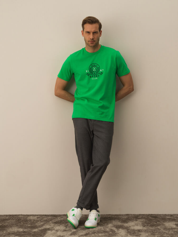 100% Cotton Regular Fit Printed T-Shirt - Xint