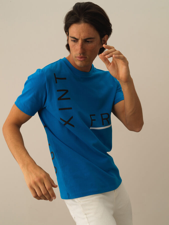 100% Cotton Regular Fit Printed T-Shirt - Xint