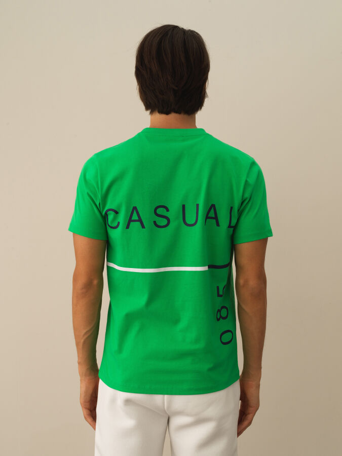 100% Cotton Regular Fit Printed T-Shirt - Xint