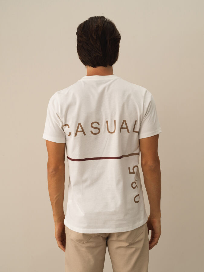 100% Cotton Regular Fit Printed T-Shirt - Xint