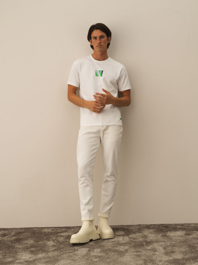 100% Cotton Regular Fit Printed T-Shirt - Xint