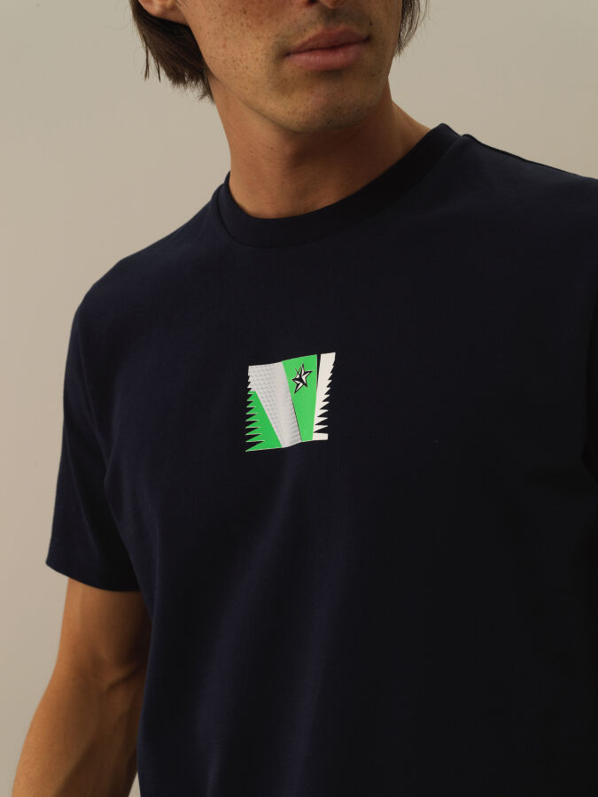 100% Cotton Regular Fit Printed T-Shirt - Xint