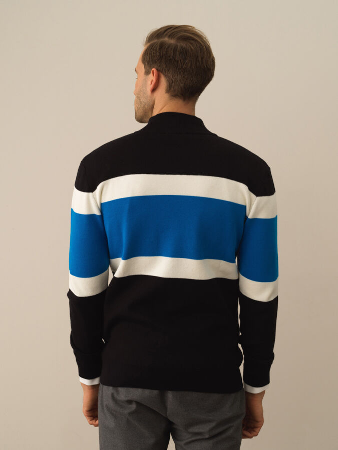 100% Cotton Regular Fit Striped Cardigan - Xint