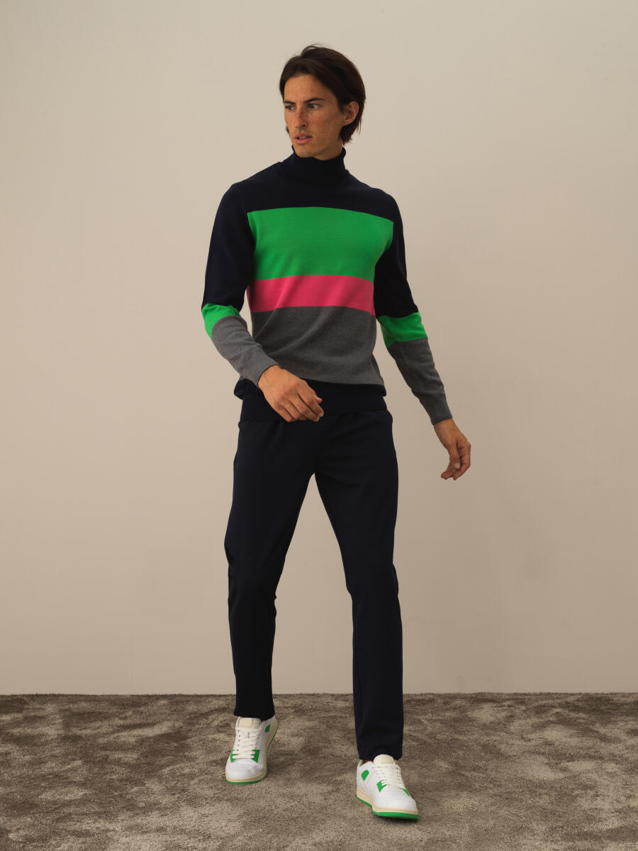 100% Cotton Regular Fit Striped Sweater - 2