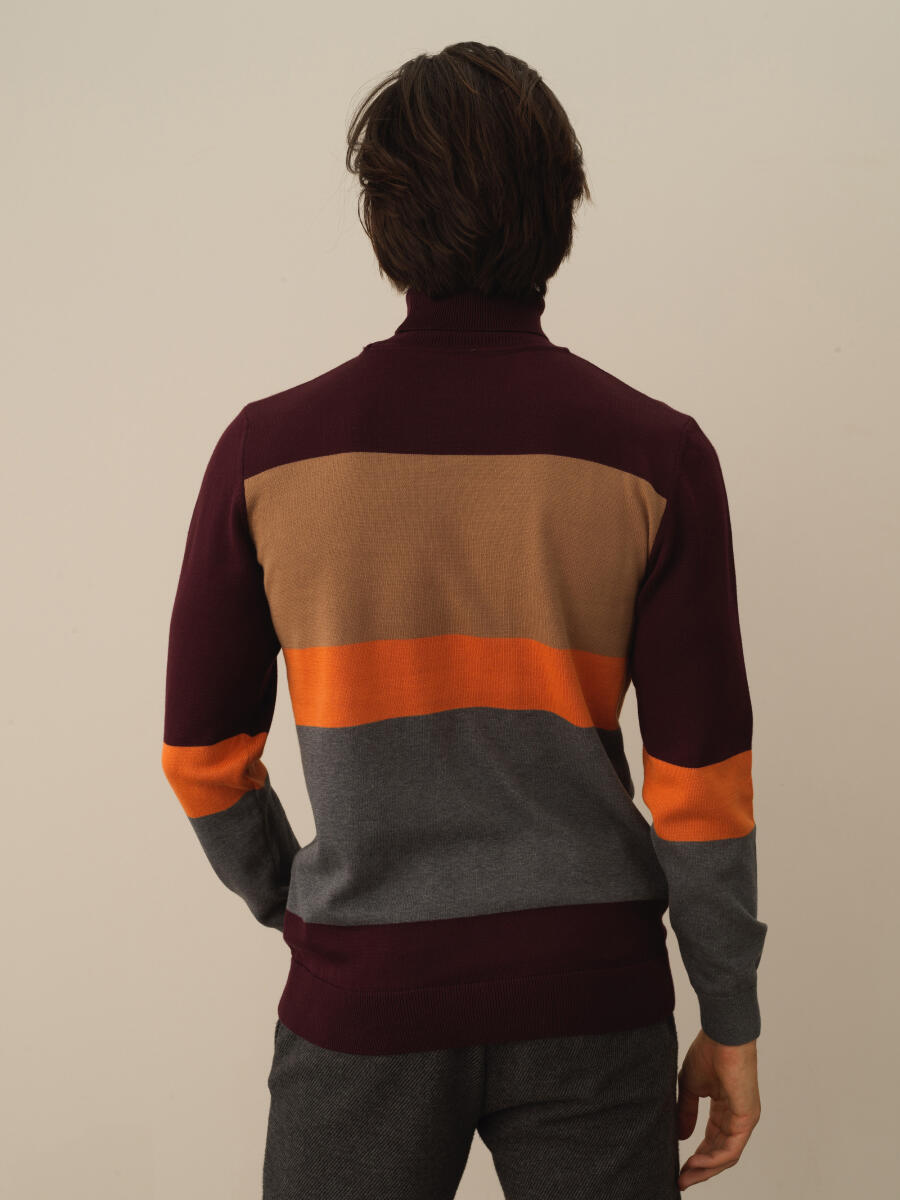 100% Cotton Regular Fit Striped Sweater - 4