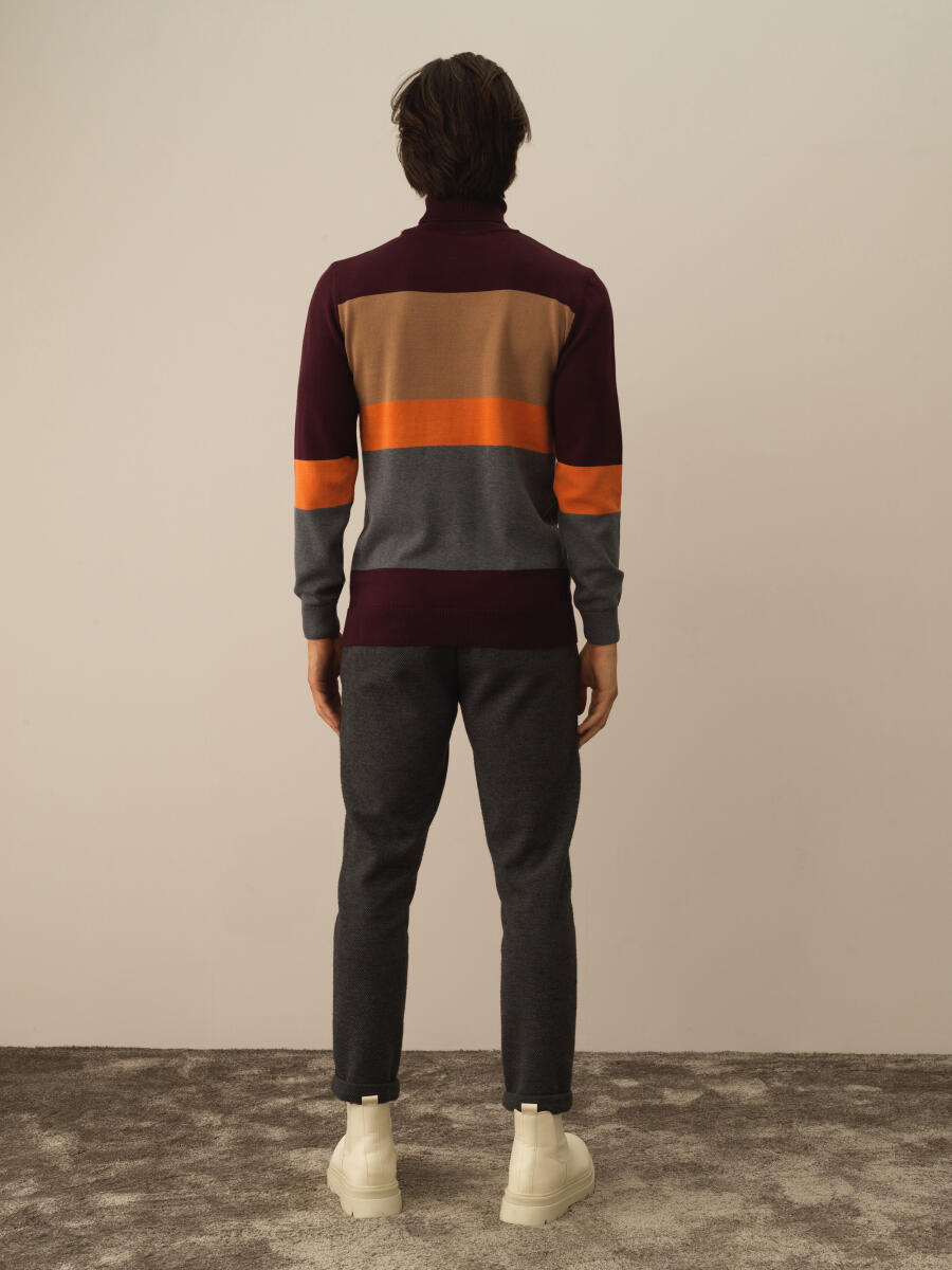 100% Cotton Regular Fit Striped Sweater - 4