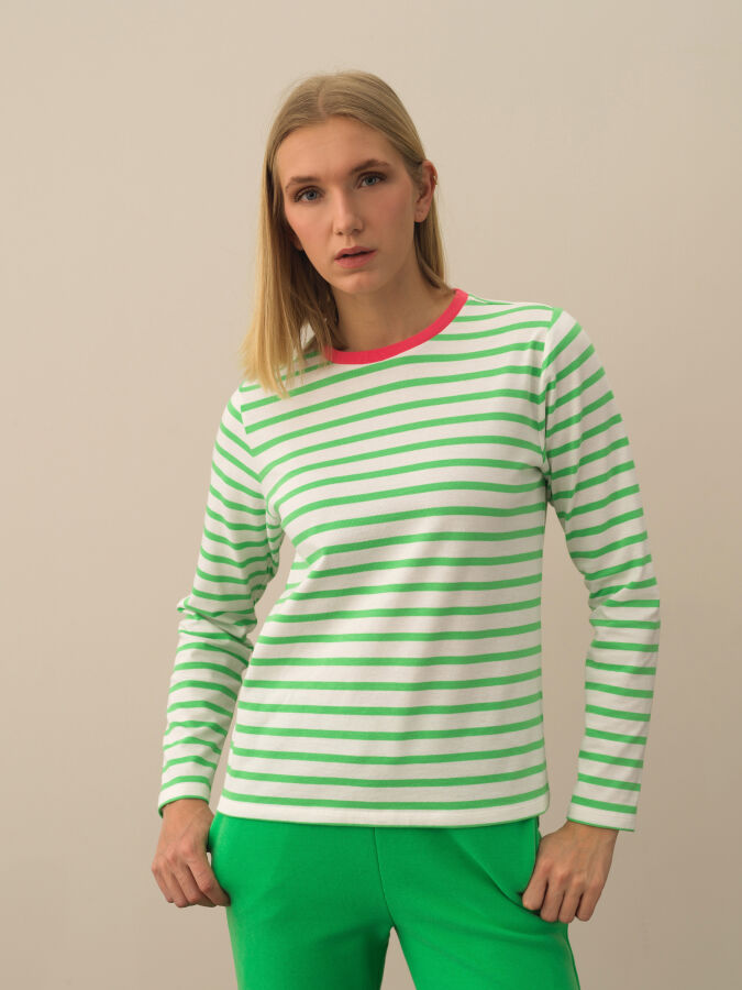 100% Cotton Regular Fit Striped T-Shirt - Xint