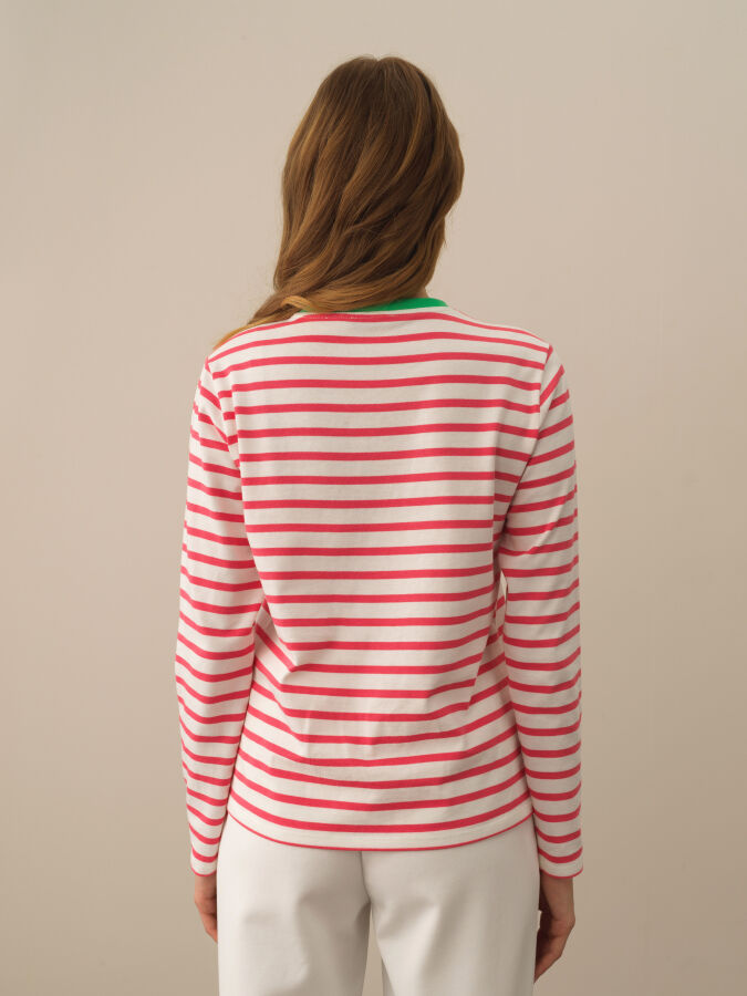 100% Cotton Regular Fit Striped T-Shirt - Xint