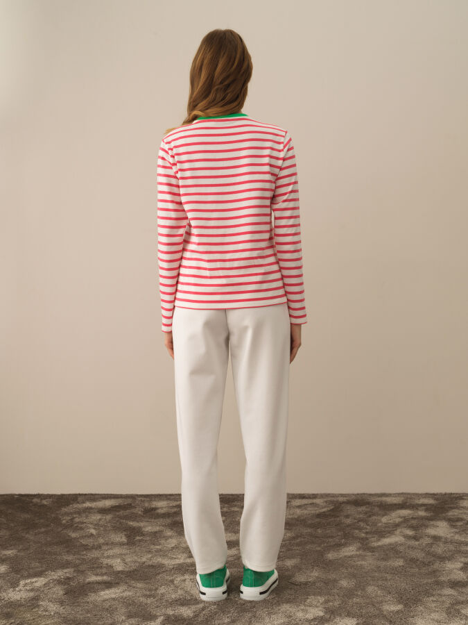 100% Cotton Regular Fit Striped T-Shirt - Xint