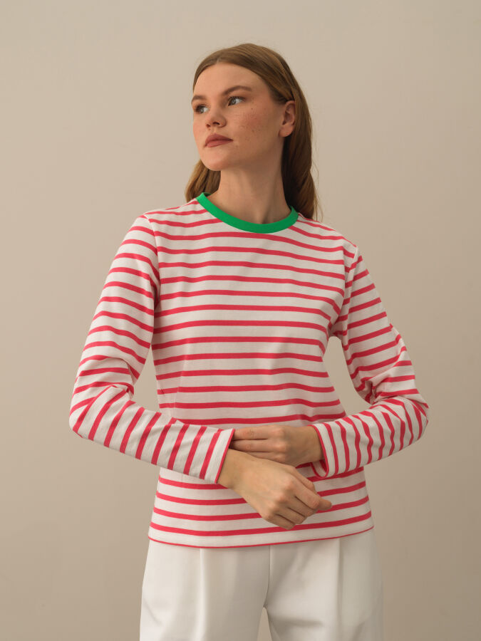 100% Cotton Regular Fit Striped T-Shirt - Xint