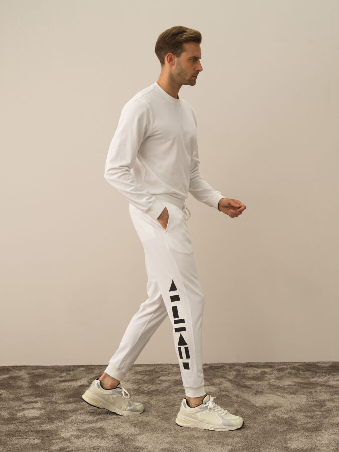 100% Cotton Regular Fit Sweat Pants - Xint