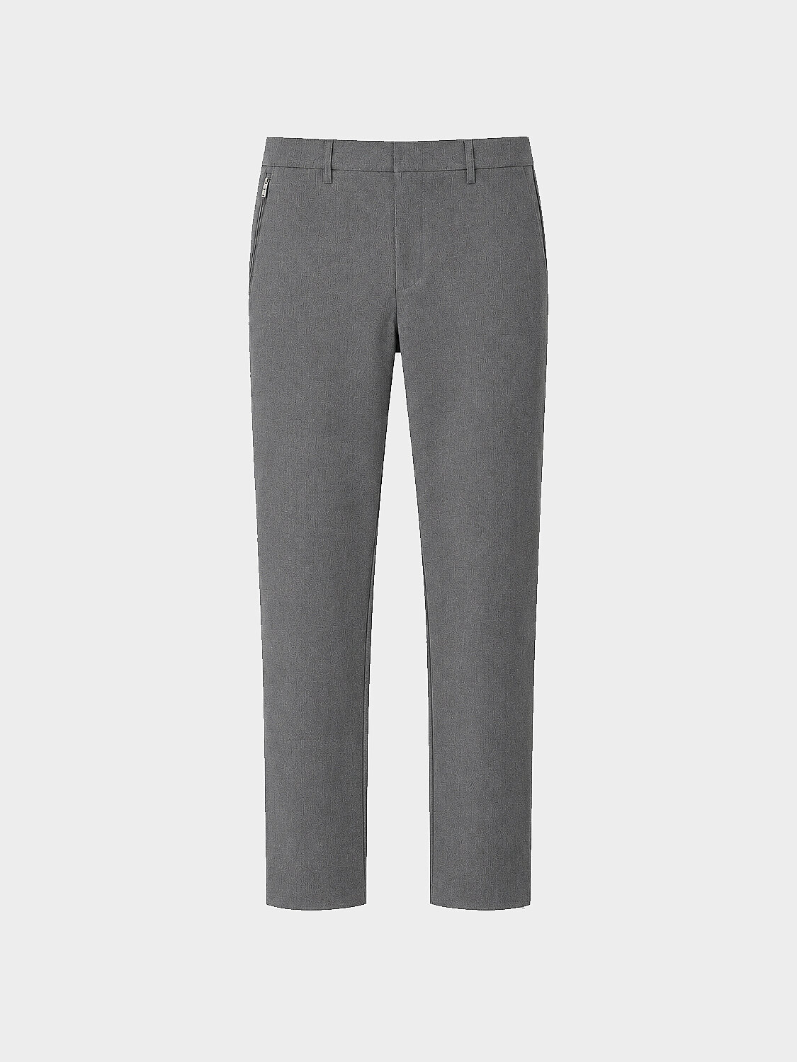 Gri Esnek Dokulu Slim Fit Pantolon