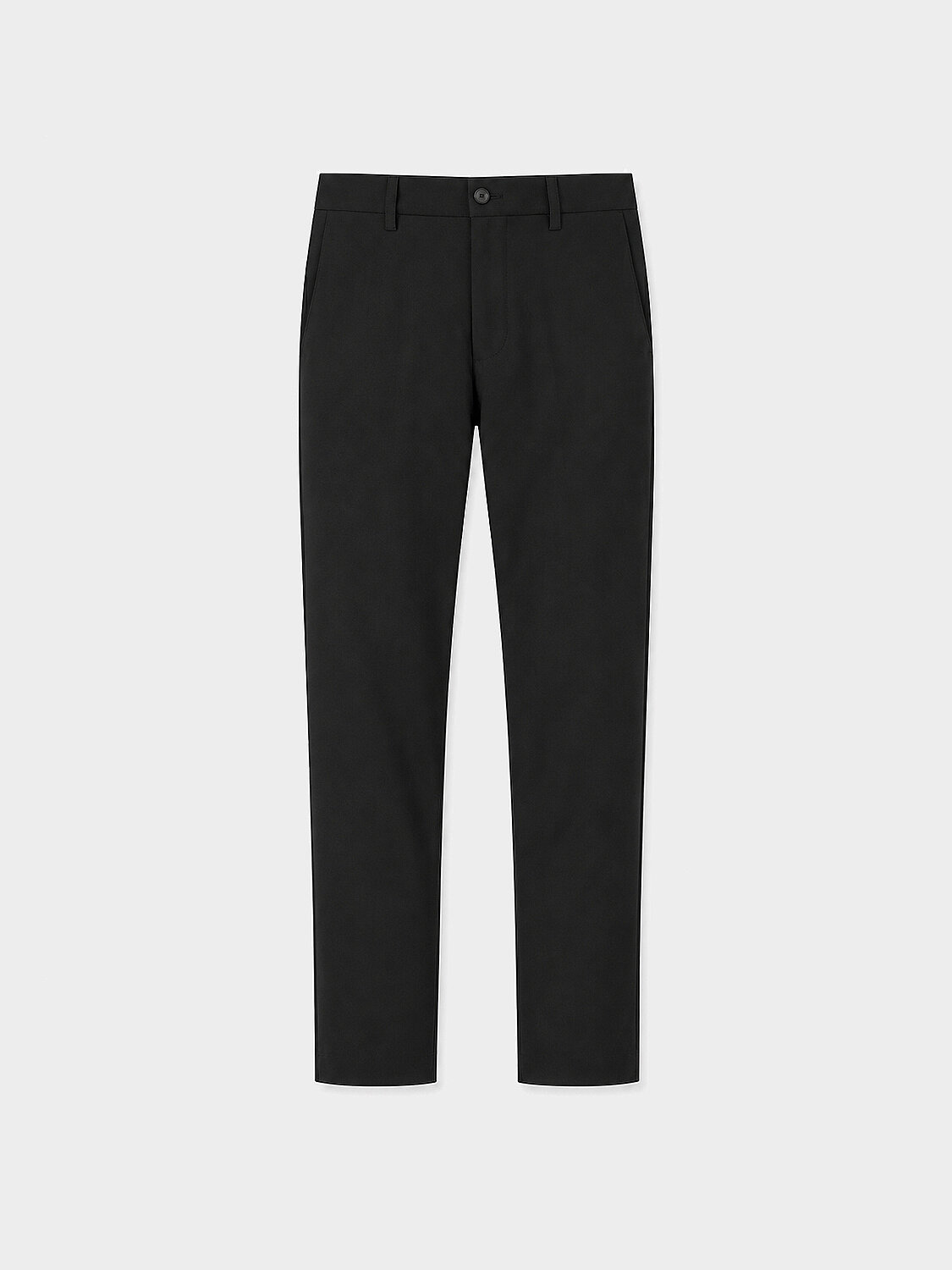 Siyah Pamuk Dokulu Regular Fit Pantolon