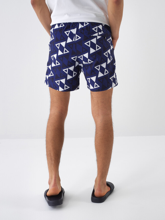 Lacivert Formunu Koruyan Regular Fit Şort - 4