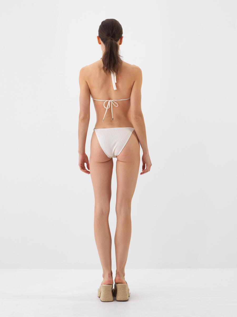 Beyaz  Slim Fit Bikini Üstü - 4