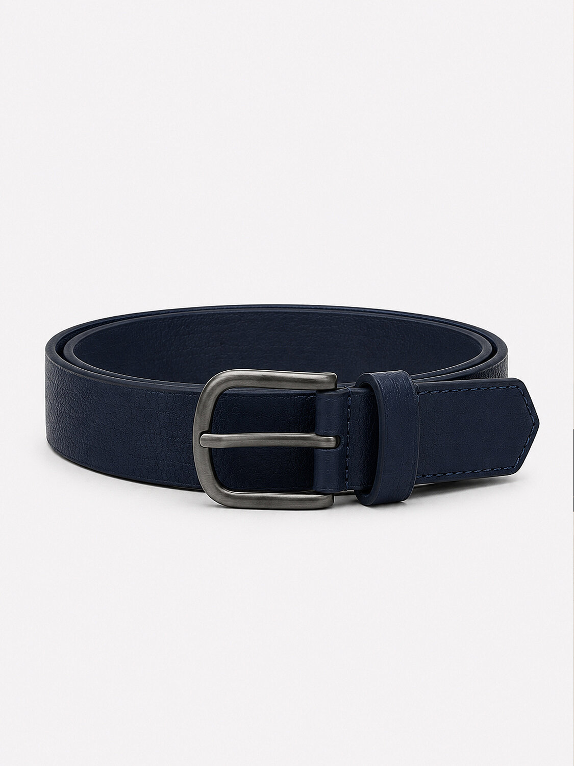 Lacivert %100 Deri Standart Fit Kemer (1)