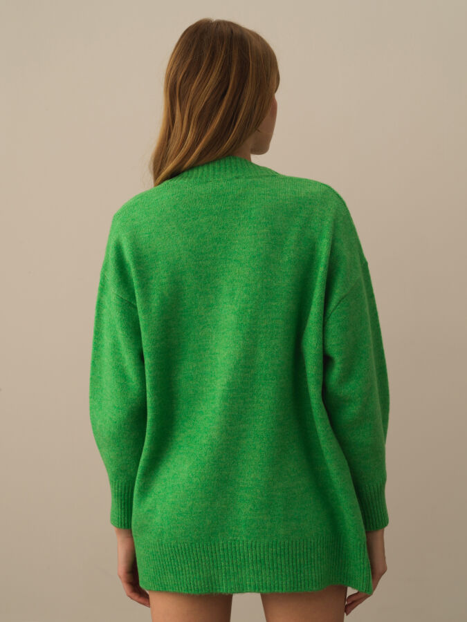 Buttoned Oversized Cardigan - Xint