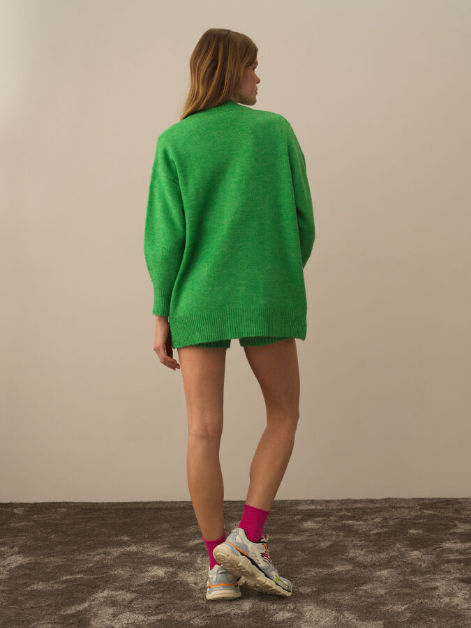 Buttoned Oversized Cardigan - Xint