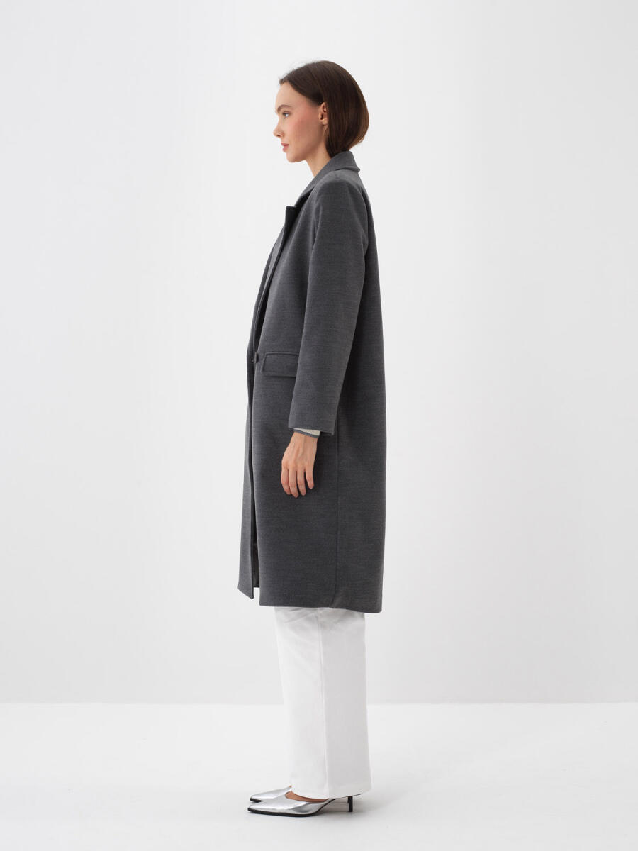 Buttoned Oversized Coat - 4