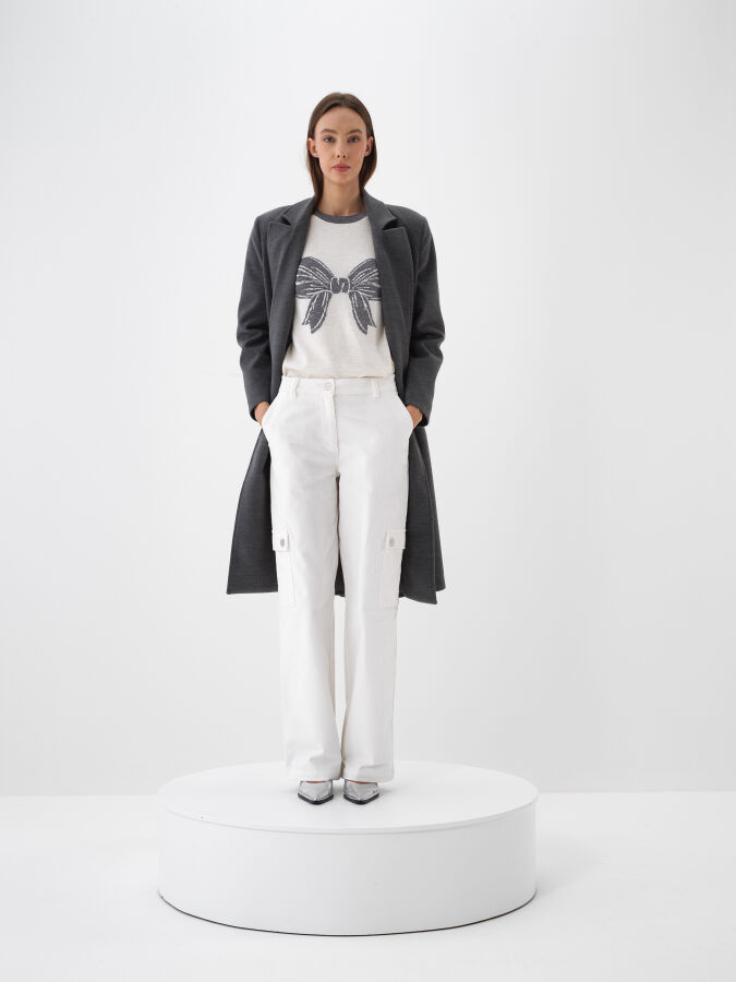 Buttoned Oversized Coat - Xint