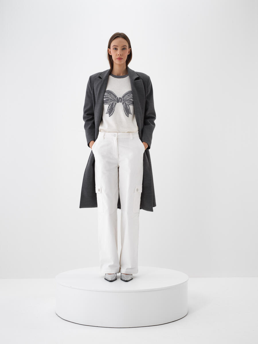 Buttoned Oversized Coat - 2