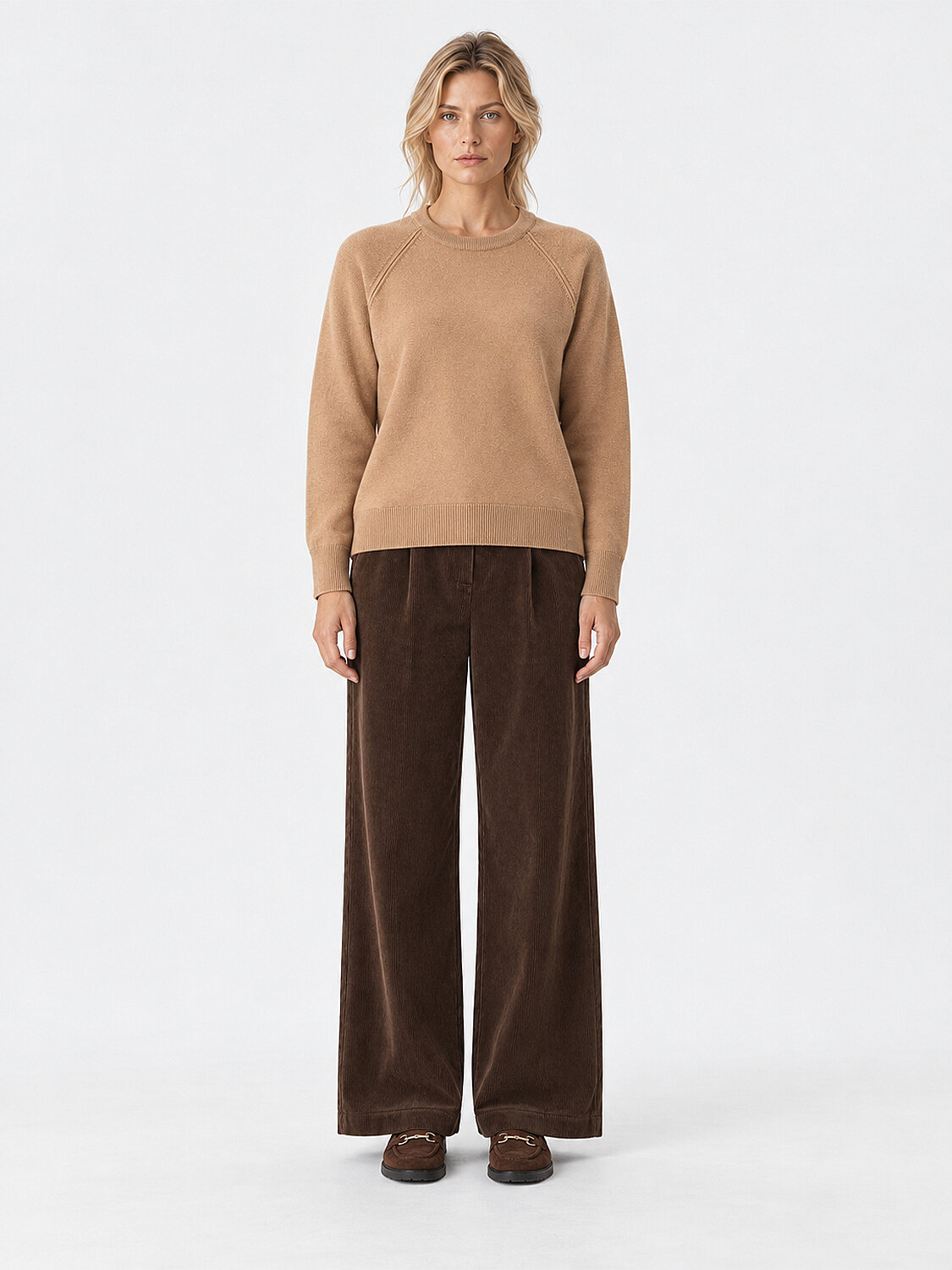 Camel Oversize Bisiklet Yaka Kazak - 3