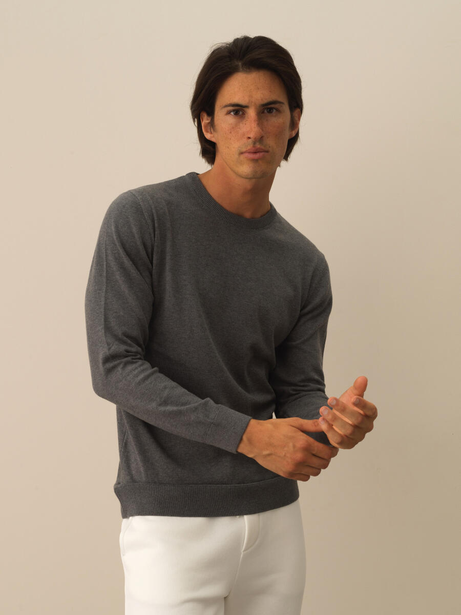 Cotton Crew Neck Regular Fit Basic Sweater