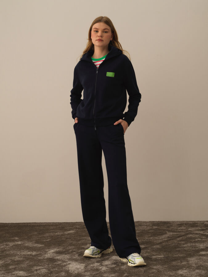 Cotton Hooded Oversized Sweat Jacket - Xint