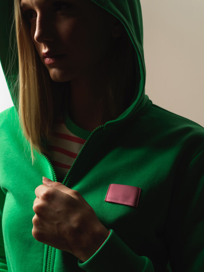 Cotton Hooded Oversized Sweat Jacket - Xint