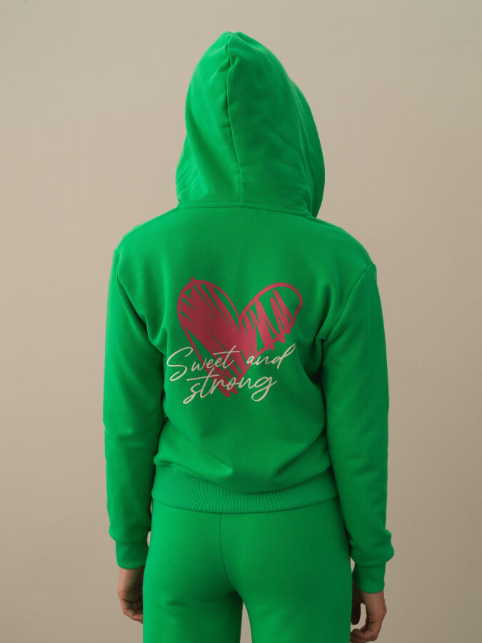 Cotton Hooded Oversized Sweat Jacket - Xint