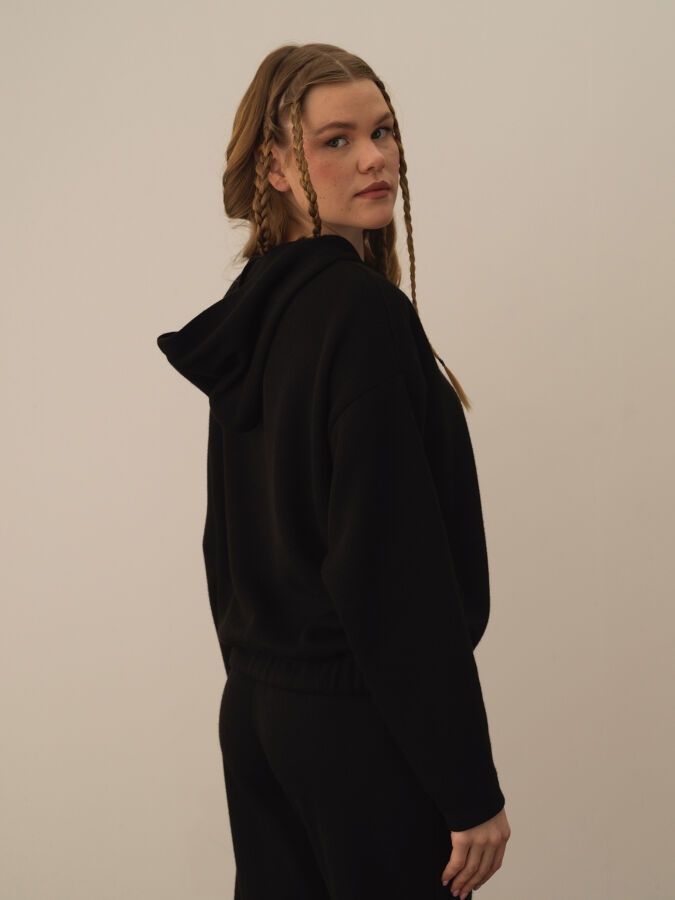 Cotton Hooded Oversized Sweatshirt - Xint