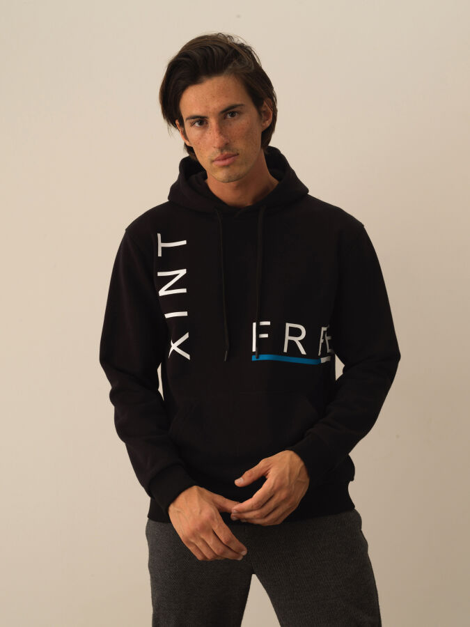 Cotton Hooded Regular Fit Sweatshirt - 1