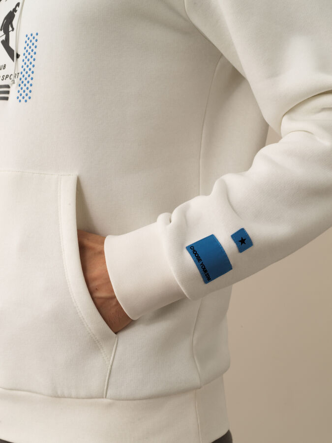 Cotton Hooded Regular Fit Sweatshirt - Xint