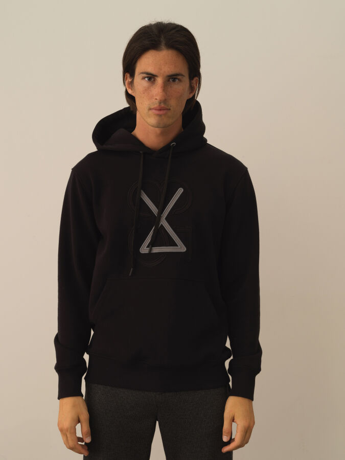 Cotton Hooded Regular Fit Sweatshirt - Xint
