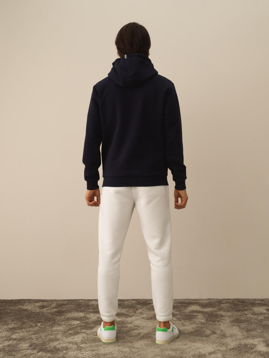 Cotton Hooded Regular Fit Sweatshirt - 5