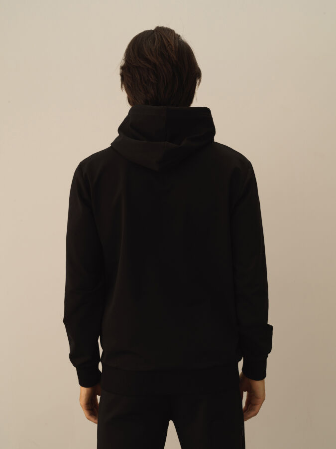 Cotton Hooded Regular Fit Sweatshirt - Xint