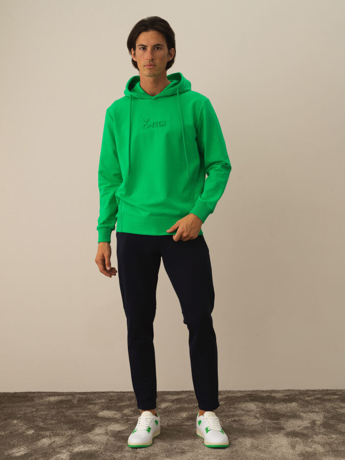 Cotton Hooded Regular Fit Sweatshirt - Xint